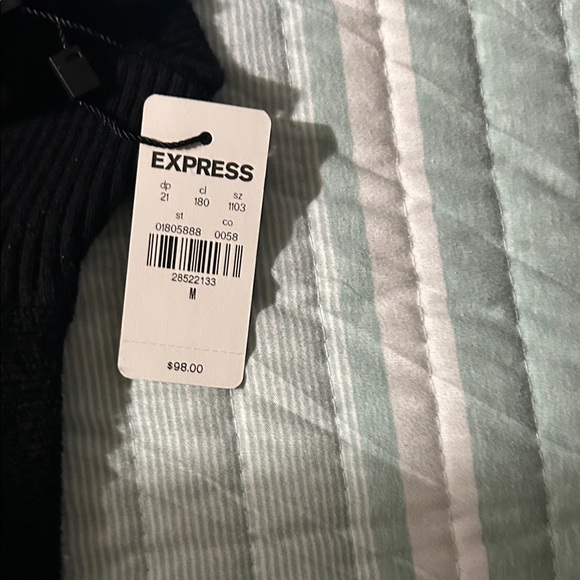 Express Black Ribbed Sweater - Picture 2 of 4